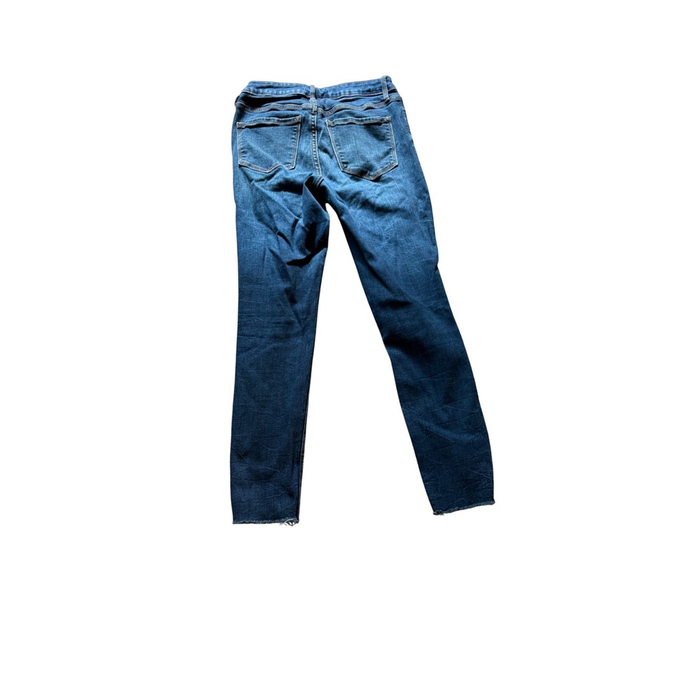Old Navy Rockstar Super Skinny High Rise Distressed Jeans Dark Wash Denim 4 - Picture 2 of 3